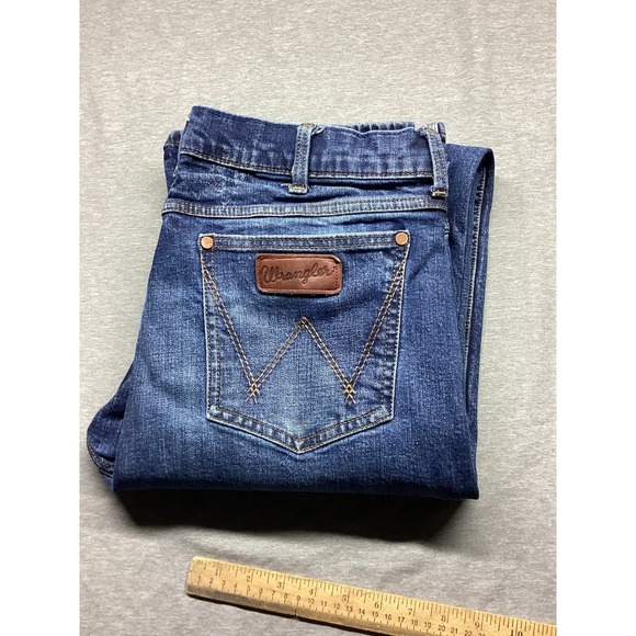 Wrangler Retro Men's Slim Boot Jeans 36x36 Light Wash Cowboy Western - Picture 11 of 12